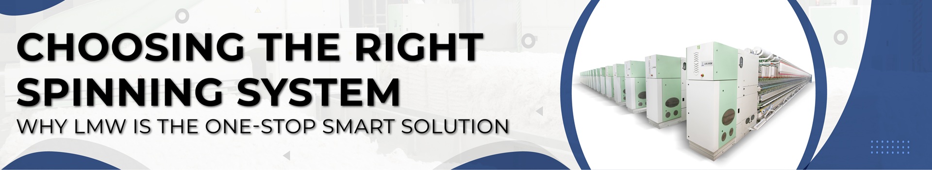 Banner showcasing a One-Stop Smart Solution for textile processing